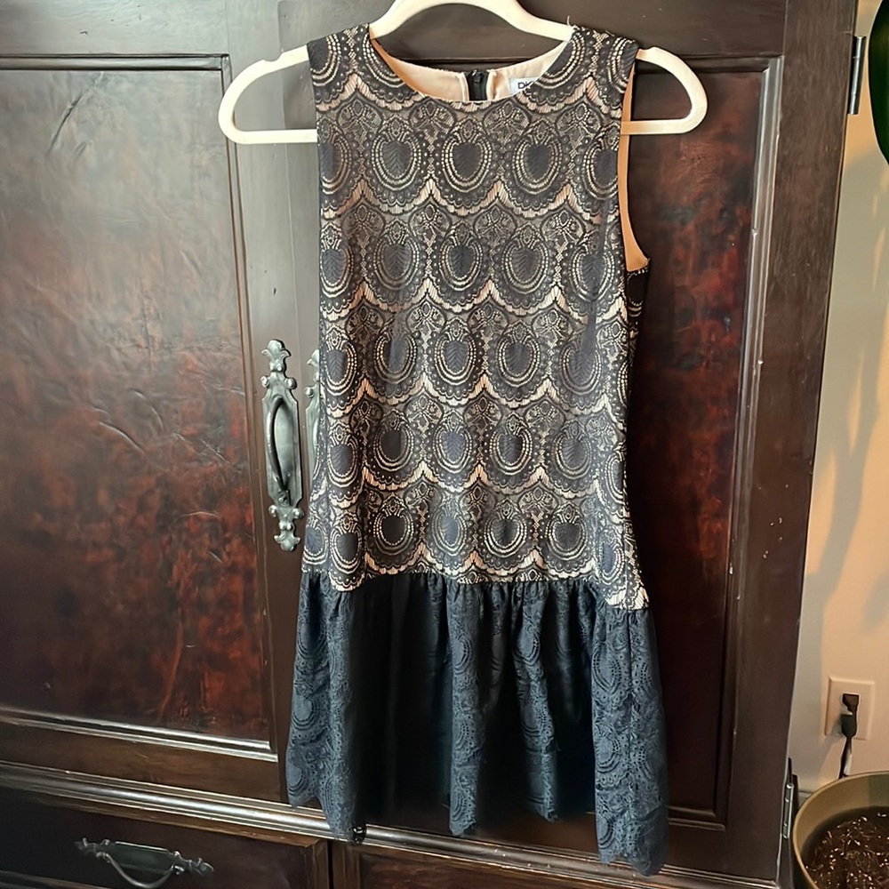 DKNY Drop Waist Lace Dress